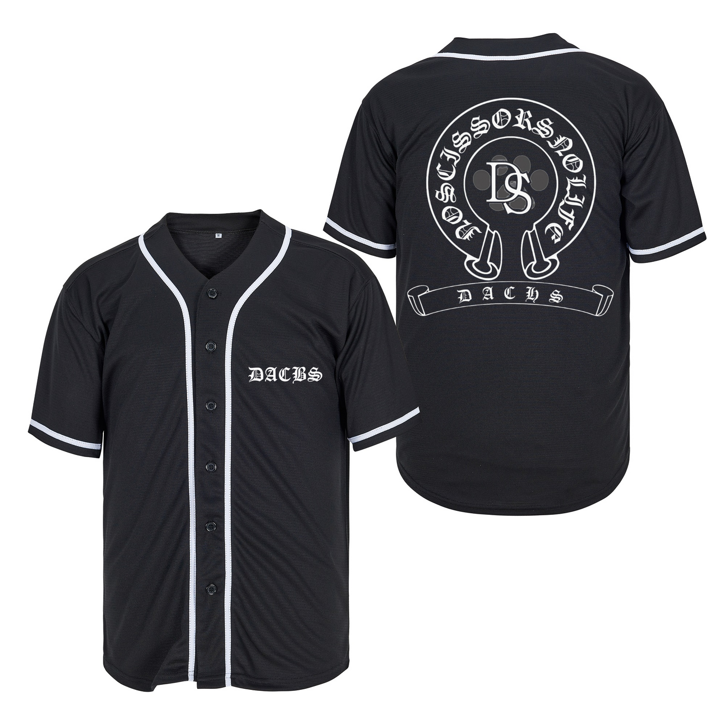 Custom Baseball Shirt Black with White Ribbons