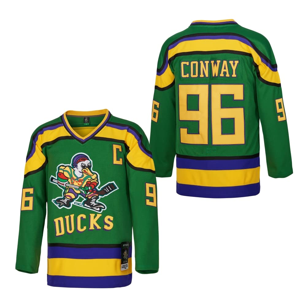 Charlie Conway #96 Mighty Ducks Adam Banks #99 Movie Ice Hockey Jersey #33 Greg Goldberg Jersey