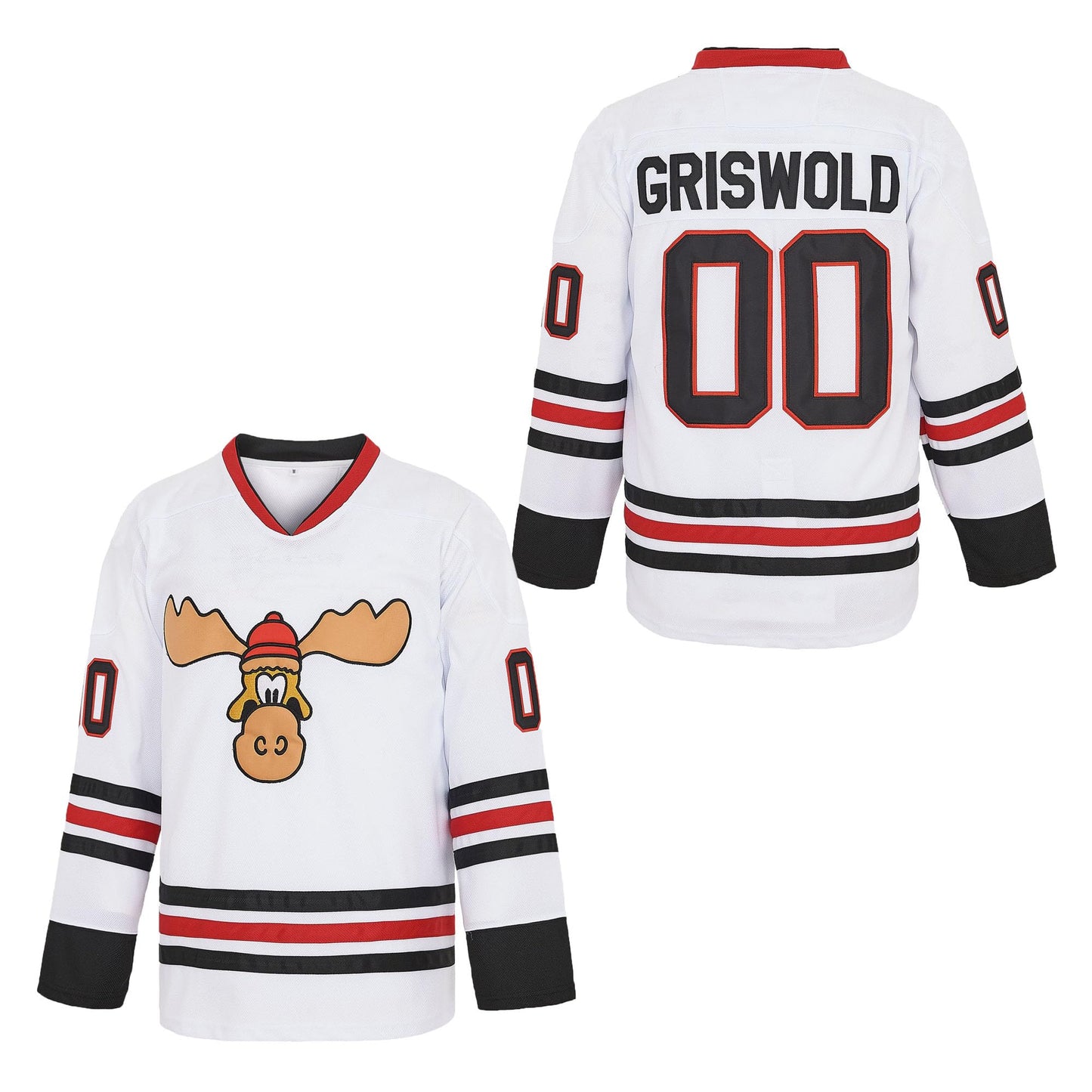 Griswold Hockey Jerseys #00 Movie Men's Stitched Letters and Numbers S-4XL