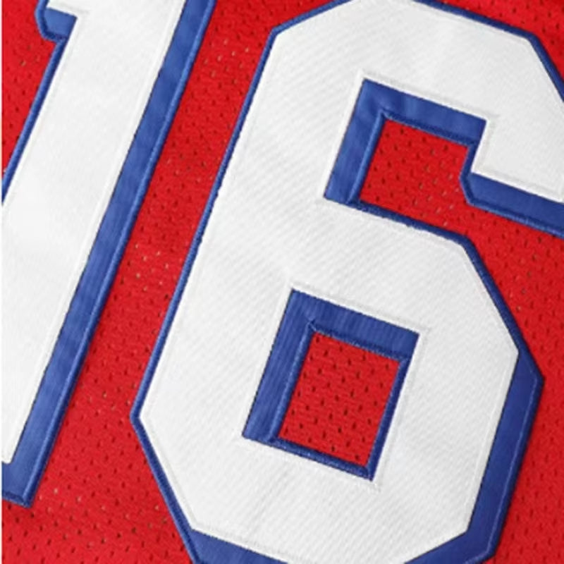 Maillot de football américain n° 16 FALCO Sport Jerseys Broderie Couture Vêtements de sport d'extérieur Rouge Nouveau film HOT