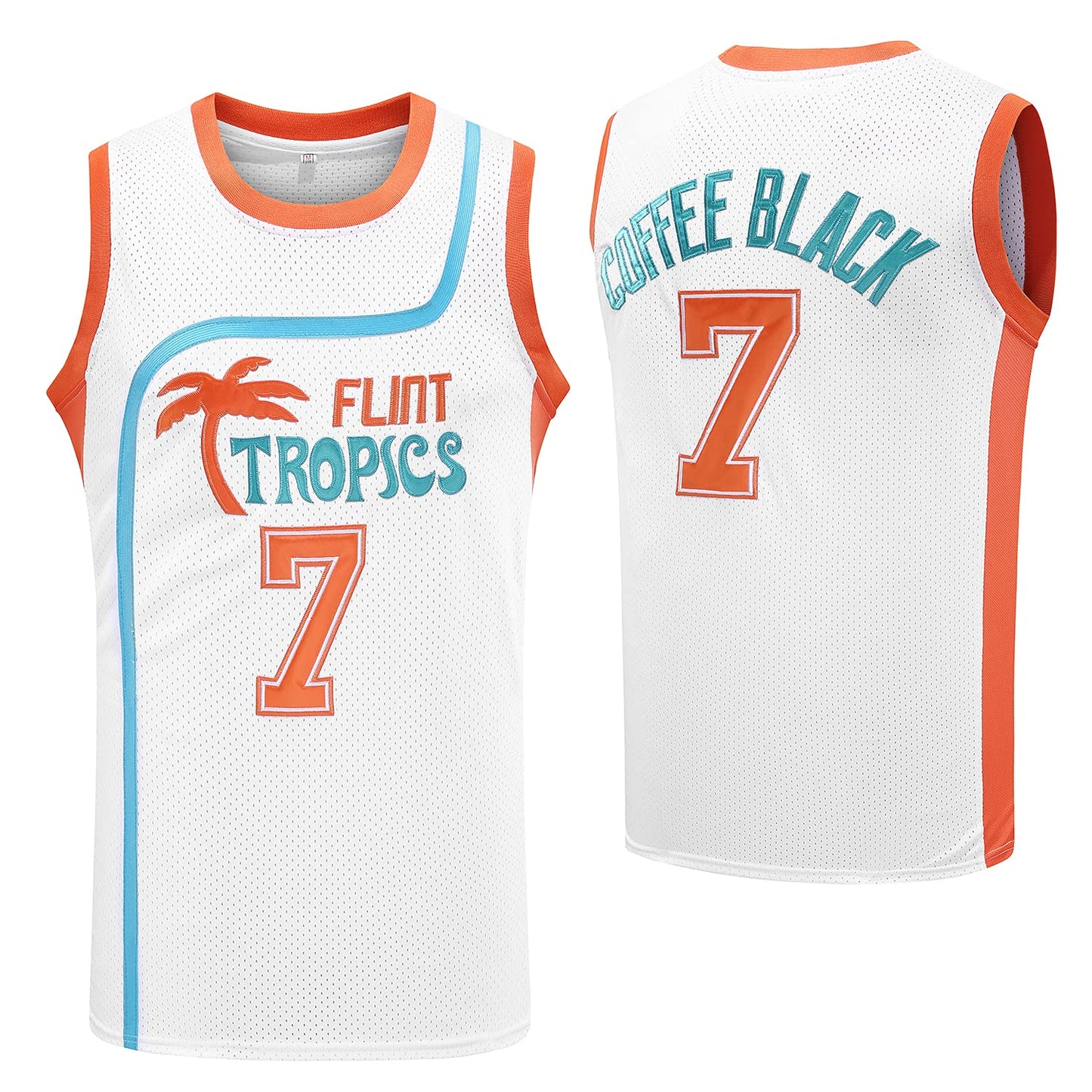 Maillot de basket-ball Flint Tropics Jackie Moon #33 Coffee Black #7 Semi Pro 90s Hip Hop Vêtements pour hommes de fête Vert Blanc 