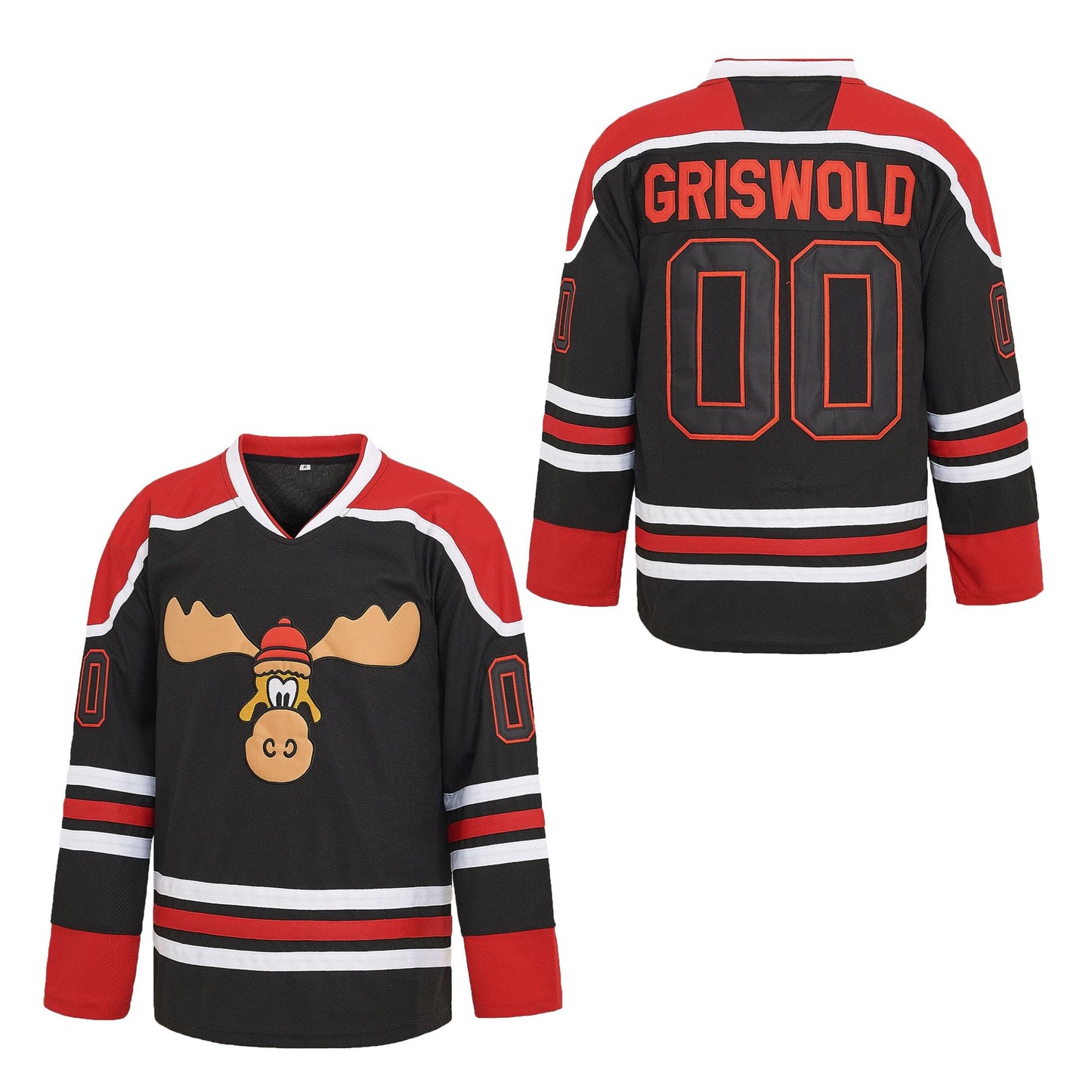 Griswold Hockey Jerseys #00 Movie Men's Stitched Letters and Numbers S-4XL
