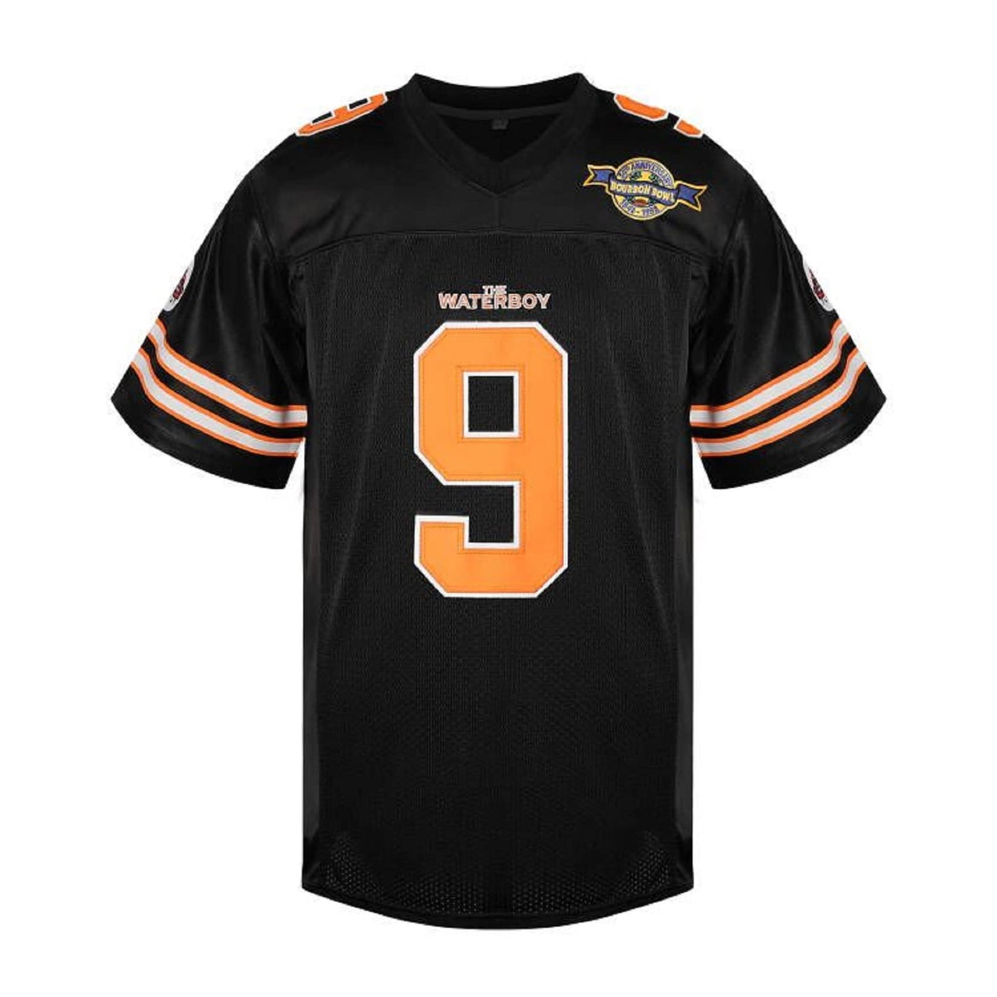 Camiseta de fútbol americano de Bobby Boucher (9 hombres) y la camiseta de la película "The Waterboy Mud Dawgs" de Adam Sandler. 