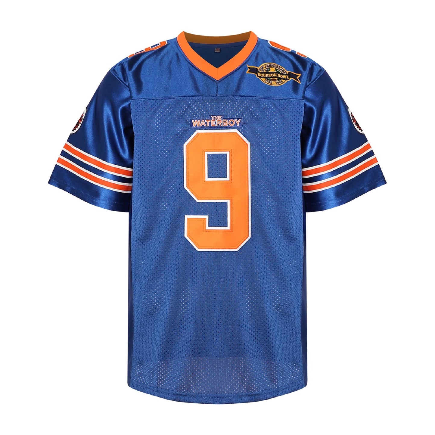 Camiseta de fútbol americano de Bobby Boucher (9 hombres) y la camiseta de la película "The Waterboy Mud Dawgs" de Adam Sandler. 