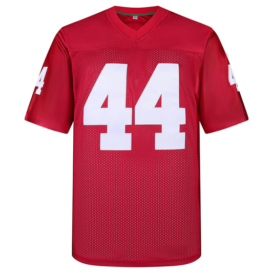 Maillot de football américain Forrest Gump n° 44, cousu, rouge, pour homme, tailles S à 3XL