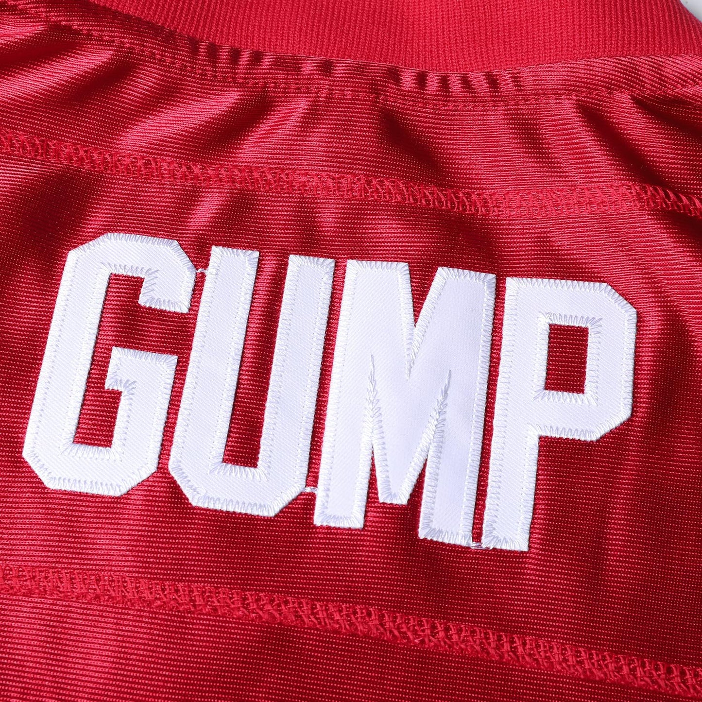 Maillot de football américain Forrest Gump n° 44, cousu, rouge, pour homme, tailles S à 3XL