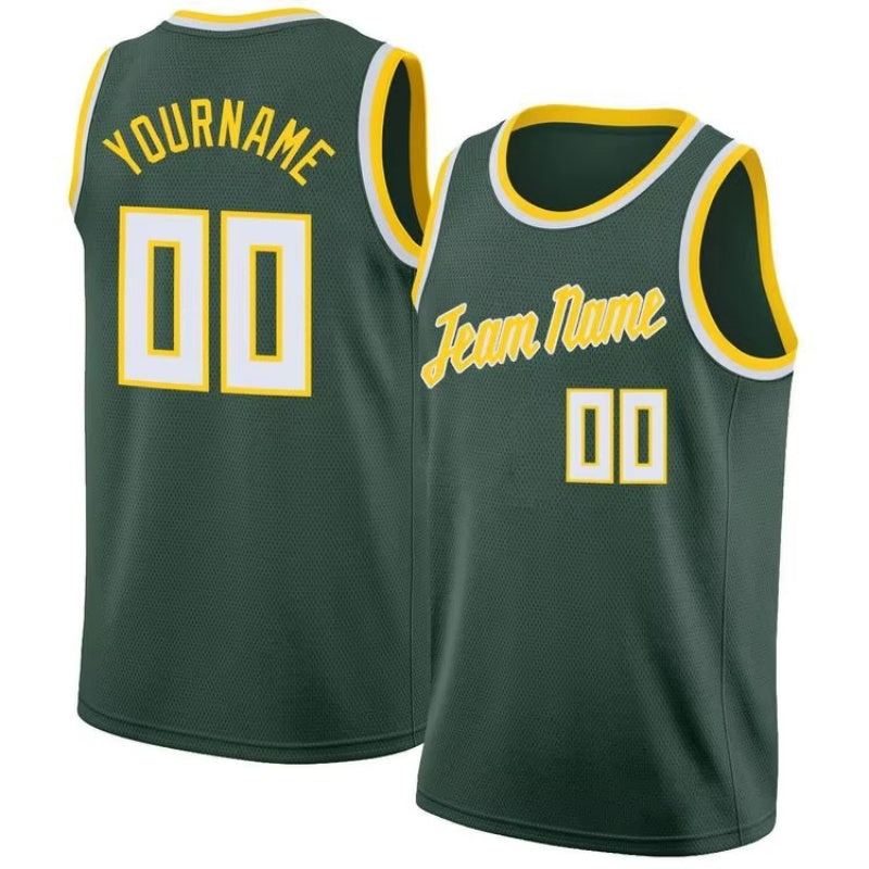 Maillot de basket personnalisé noir rouge blanc jaune vert livraison gratuite 