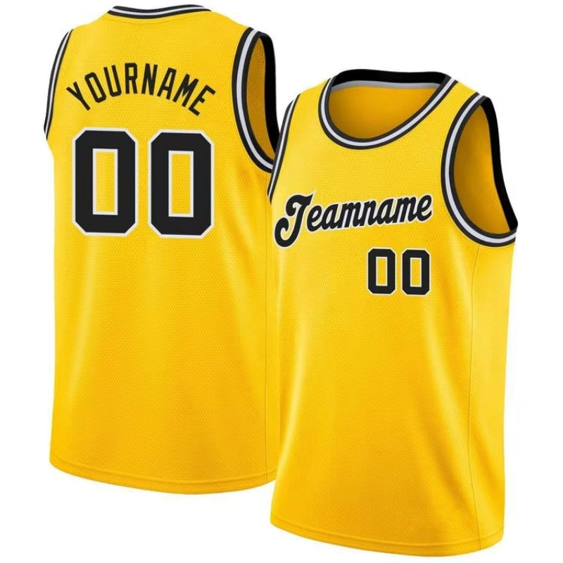 Maillot de basket personnalisé noir rouge blanc jaune vert livraison gratuite 