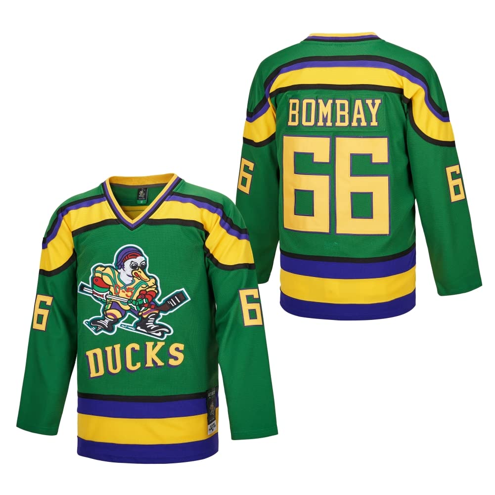 Maillot de hockey sur glace Charlie Conway #96 Mighty Ducks Adam Banks #99 Maillot de Greg Goldberg #33