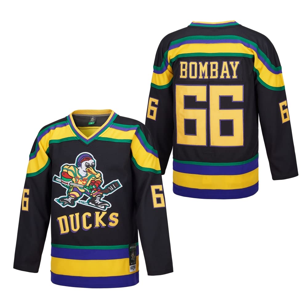 Maillot de hockey sur glace Charlie Conway #96 Mighty Ducks Adam Banks #99 Maillot de Greg Goldberg #33