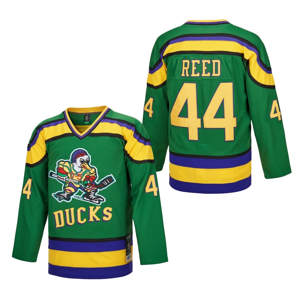 Maillot de hockey sur glace Charlie Conway #96 Mighty Ducks Adam Banks #99 Maillot de Greg Goldberg #33