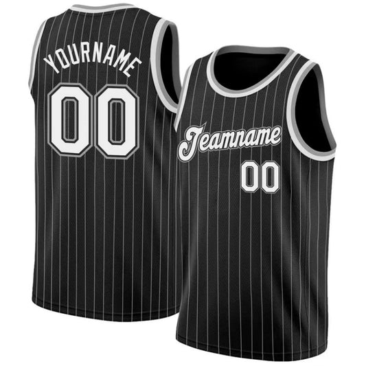 Maillot de basket personnalisé noir et blanc, livraison gratuite pour GG