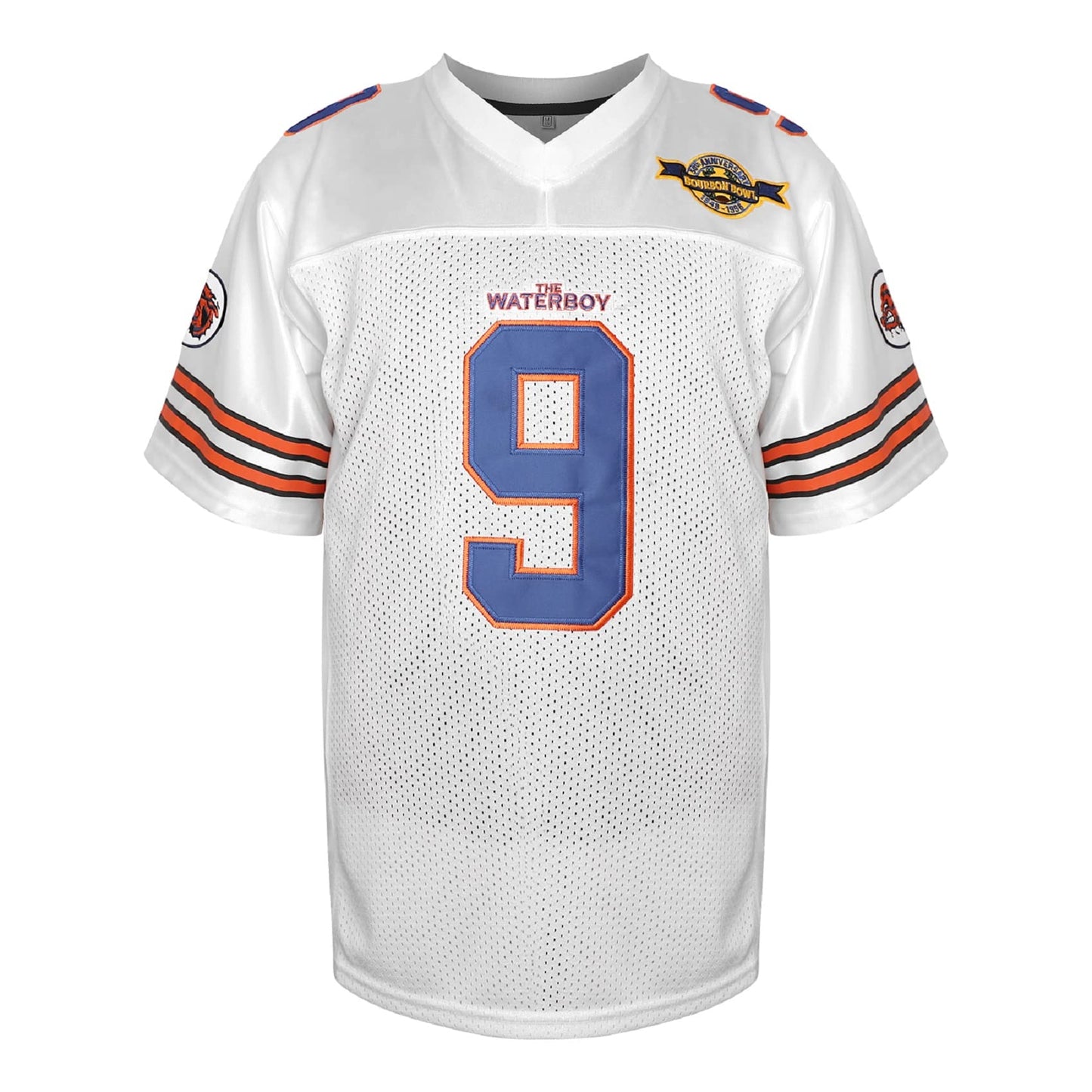 Camiseta de fútbol americano de Bobby Boucher (9 hombres) y la camiseta de la película "The Waterboy Mud Dawgs" de Adam Sandler. 