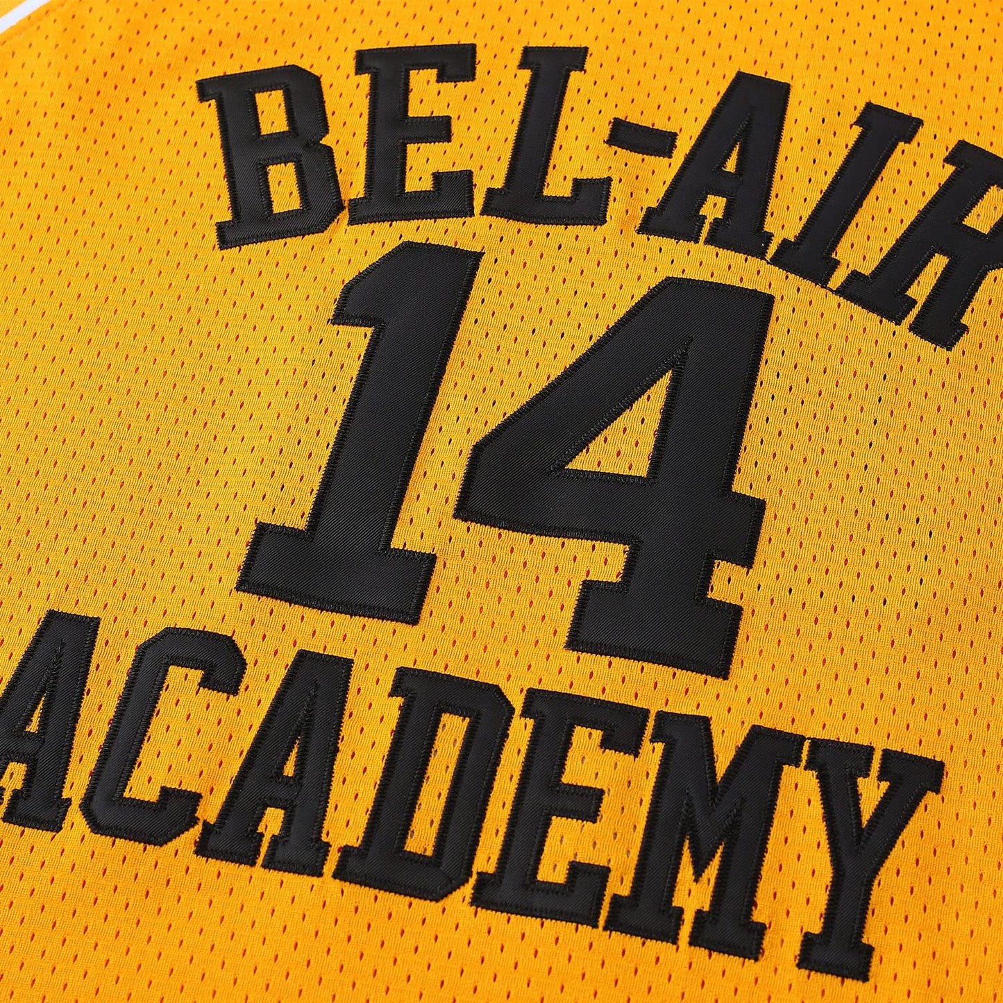 Bel Air Jersey #14 Fresh Prince Bel Air Academy Men Yellow Black Green Basketball Jerseys Sleeveless